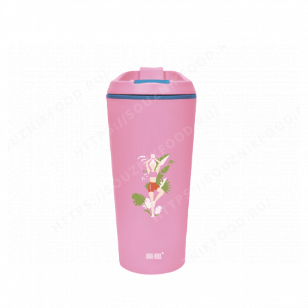 кк3033 термостакан "the witty series", кктк350кл, "время йоги", розовый